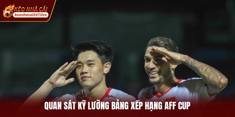 Quan sát kỹ lưỡng bảng xếp hạng AFF cup
